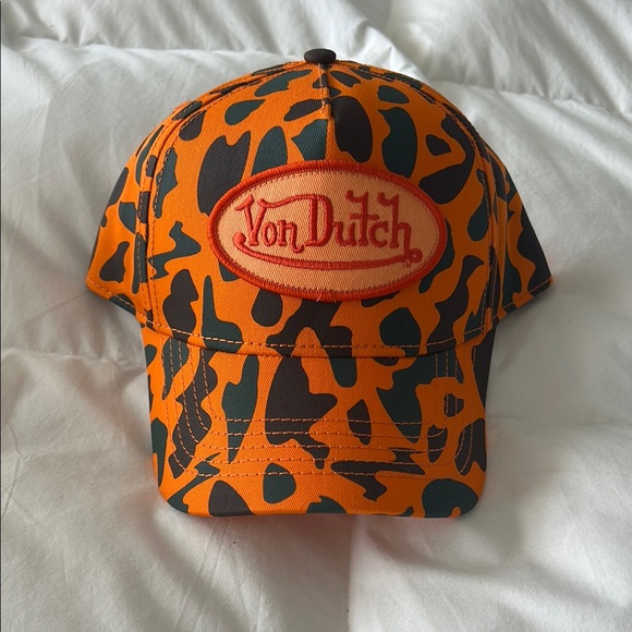 Von Dutch Accessories - Von Dutch Vibrant Orange Camouflage Hat